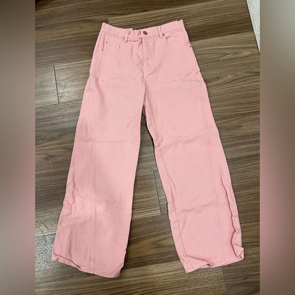 Pink Wide-Leg Pants